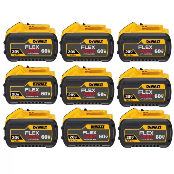 DEWALT FLEXVOLT 20-Volt/60-Volt MAX Lithium-Ion 12.0Ah Battery (9-Pack)