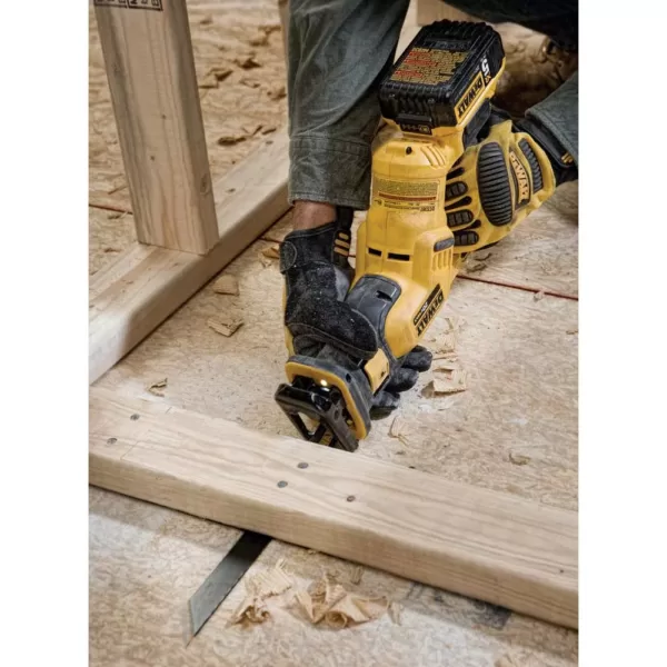 DEWALT 20-Volt MAX Cordless Compact Reciprocating Saw with (1) 20-Volt Battery 2.0Ah, (1) 20-Volt Battery 5.0Ah & Charger