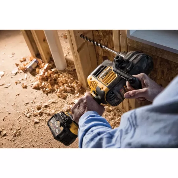 DEWALT FLEXVOLT 60-Volt MAX Cordless Brushless 1/2 in. Stud & Joist Drill, (2) FLEXVOLT 6.0Ah Batteries & Swivel Head Shear