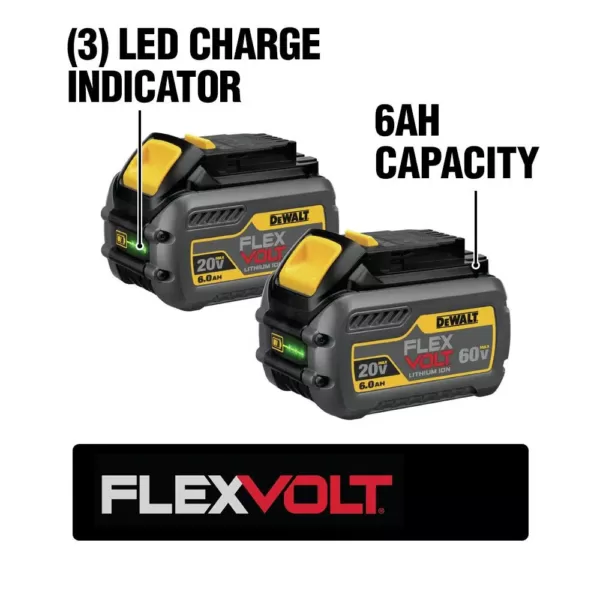 DEWALT FLEXVOLT 60-Volt MAX Cordless Combo Kit (4-Tool) with (2) FLEXVOLT 6.0Ah Batteries