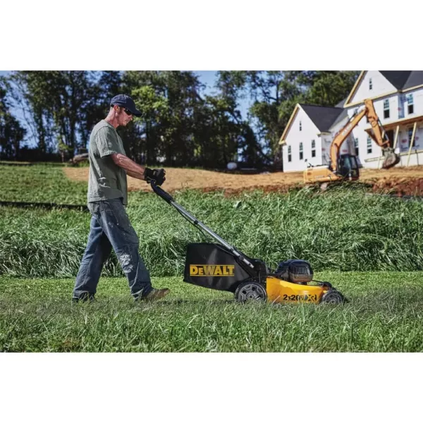 DEWALT 20 in. 20V MAX Lithium-Ion Cordless Walk Behind Push Lawn Mower with (2) 5.0Ah Batteries and Charger Included