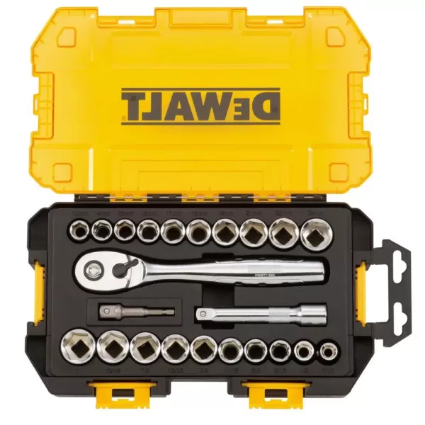 DEWALT 1/2 in. Drive Socket Set with 10-Piece 1/2 in. Drive Deep Socket Set (23-Piece)