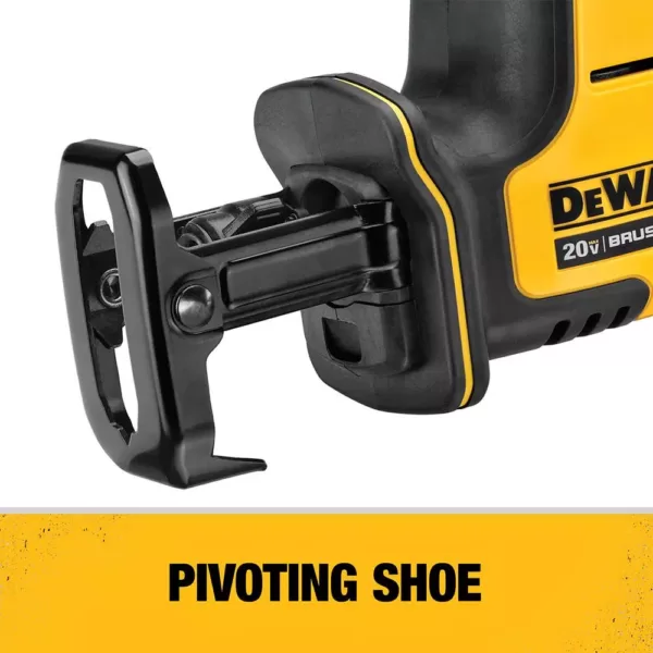 DEWALT ATOMIC 20-Volt MAX Cordless Brushless Compact Reciprocating Saw with (1) 3.0Ah Battery & Charger