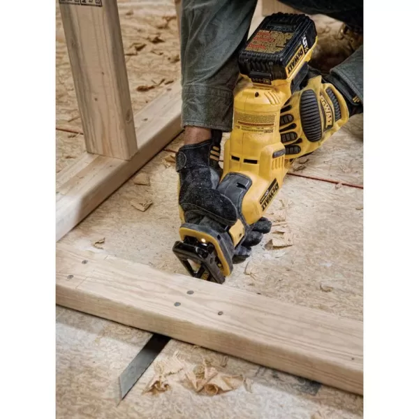 DEWALT 20-Volt MAX Cordless Compact Reciprocating Saw with (2) 20-Volt Battery 5.0Ah & Charger