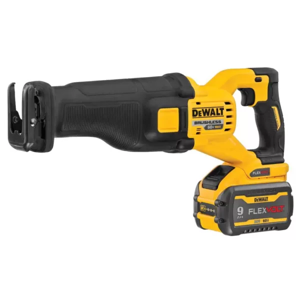 DEWALT FLEXVOLT 60-Volt MAX Cordless Brushless Reciprocating Saw with (2) FLEXVOLT 9.0Ah Batteries