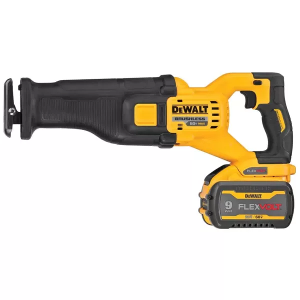 DEWALT FLEXVOLT 60-Volt MAX Cordless Brushless Reciprocating Saw with (2) FLEXVOLT 9.0Ah Batteries