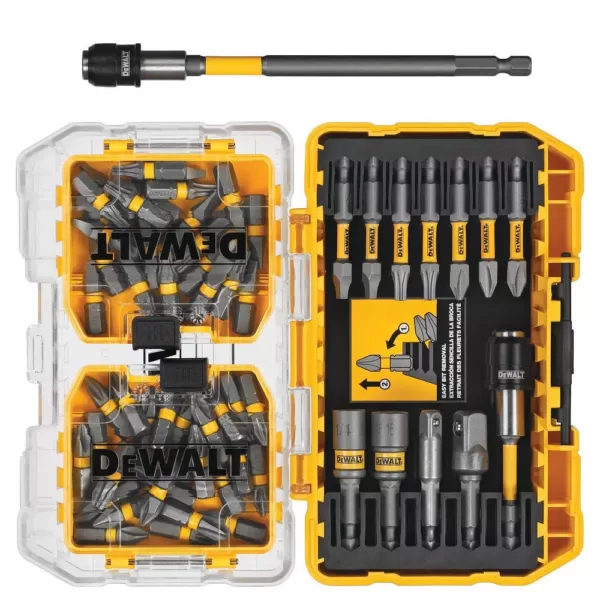 DEWALT MAXFIT Steel Screwdriving Bit Set (60-Piece) with Bonus MAXFIT Right Angle Magnetic Attachment