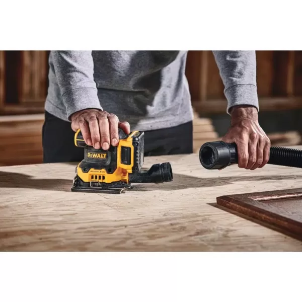 DEWALT 20-Volt MAX XR Cordless Brushless 1/4 Sheet Variable Speed Sander with (1) 20-Volt Battery 5.0Ah & Charger