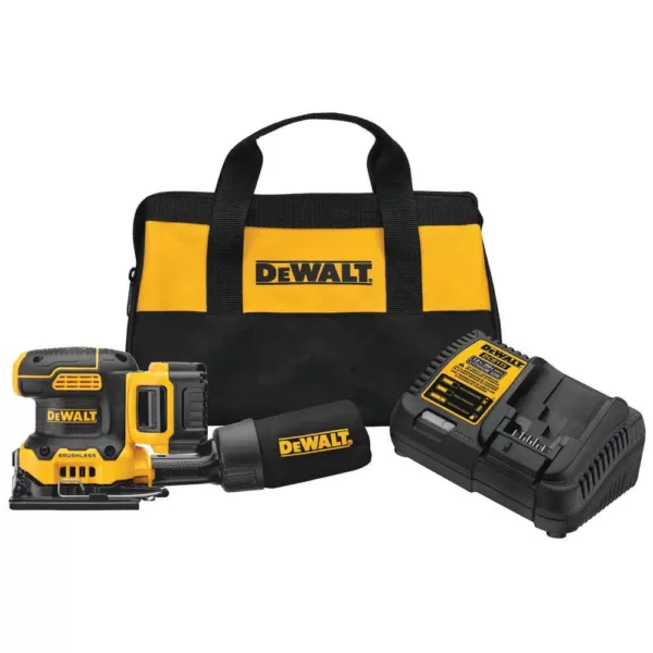 DEWALT 20-Volt MAX XR Cordless Brushless 1/4 Sheet Variable Speed Sander with (1) 20-Volt Battery 5.0Ah & Charger