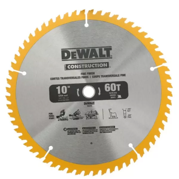 DEWALT 10 in. Construction Saw Blade (2-Pack)