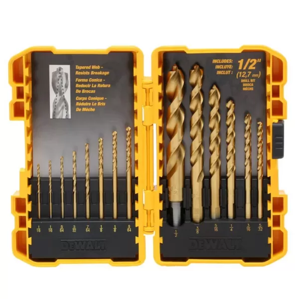 DEWALT Titanium Pilot Point Drill Bit Set (14-Piece)