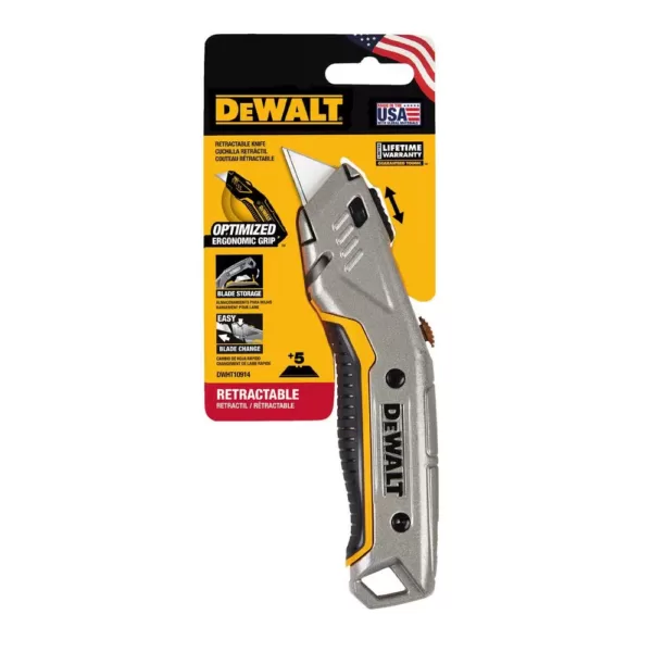 DEWALT Instant Change Retractable Utility Knife