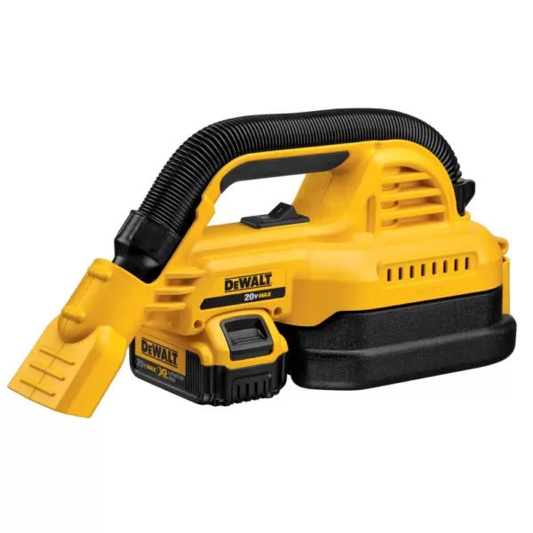 DEWALT 20-Volt MAX Lithium-Ion 1/2 Gal. Wet/Dry Portable Vacuum (Tool-Only) with 2Ah Battery