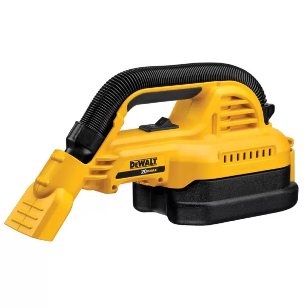 DEWALT 20-Volt MAX Lithium-Ion 1/2 Gal. Wet/Dry Portable Vacuum (Tool-Only) with 2Ah Battery