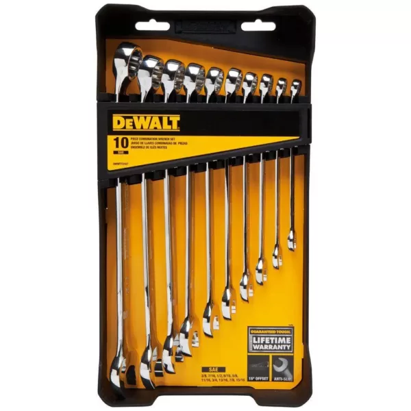 DEWALT SAE Combination Wrench Set (10-Piece)