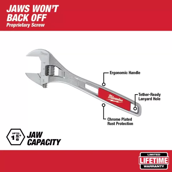 Milwaukee 12 in. Adjustable Wrench