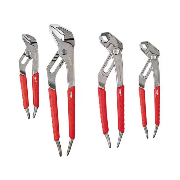 Milwaukee 6 in./8 in./10 in. Straight-Jaw and V-Jaws Pliers Set (4-Piece)