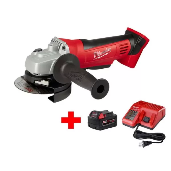 Milwaukee M18 18-Volt Lithium-Ion Cordless 4-1/2 in. Cut-Off/Grinder W/ M18 Starter Kit W/ (1) 5.0Ah Battery and Charger