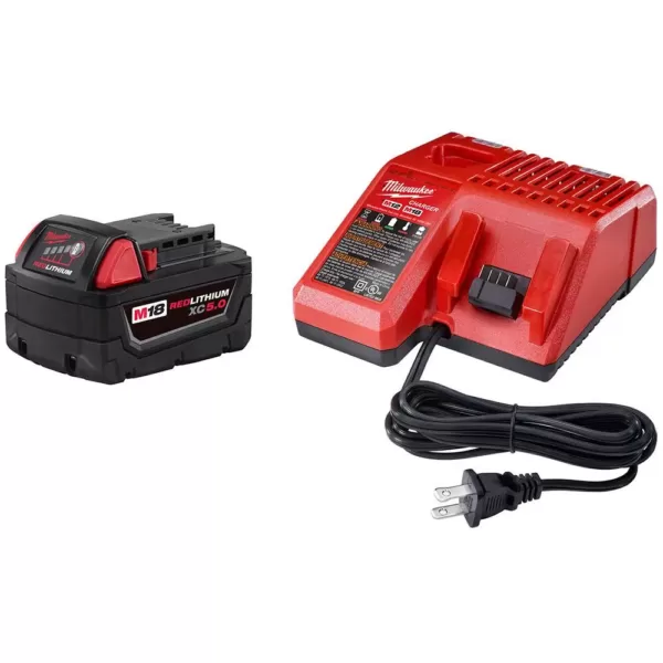 Milwaukee M18 18-Volt Lithium-Ion Cordless 4-1/2 in. Cut-Off/Grinder W/ M18 Starter Kit W/ (1) 5.0Ah Battery and Charger