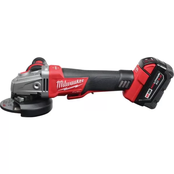 Milwaukee M18 FUEL 18- -Volt Lithium-Ion Brushless Cordless 4-1/2 in. /5 in. Braking Grinder Kit w/Two 5.0Ah Batteries & Hard Case