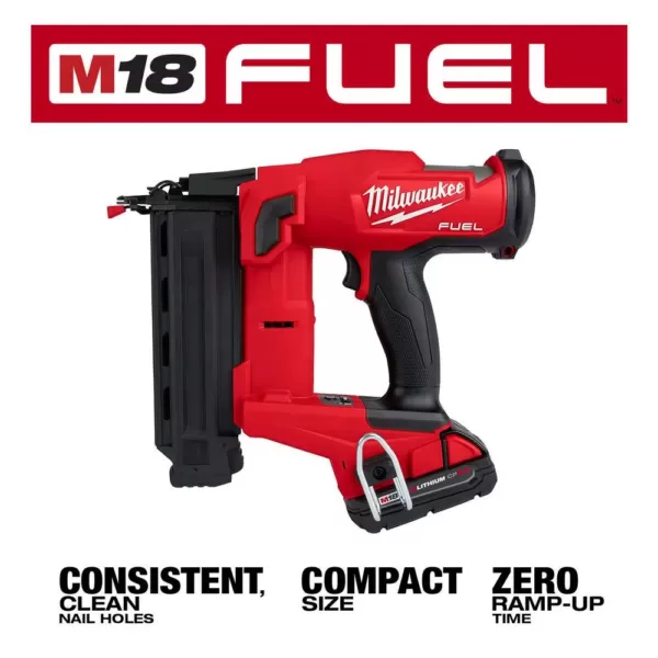 Milwaukee M18 FUEL 18-Volt Lithium-Ion Brushless Gen II 18-Gauge Cordless Brad Nailer (2-Tool)