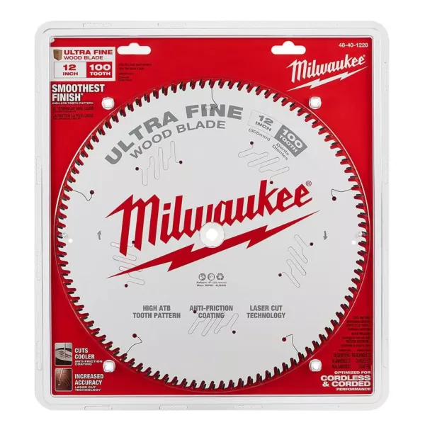 Milwaukee 12 in. x 100-Tooth Ultra Fine Finish Circular Saw Blade