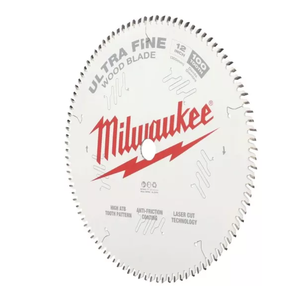 Milwaukee 12 in. x 100-Tooth Ultra Fine Finish Circular Saw Blade