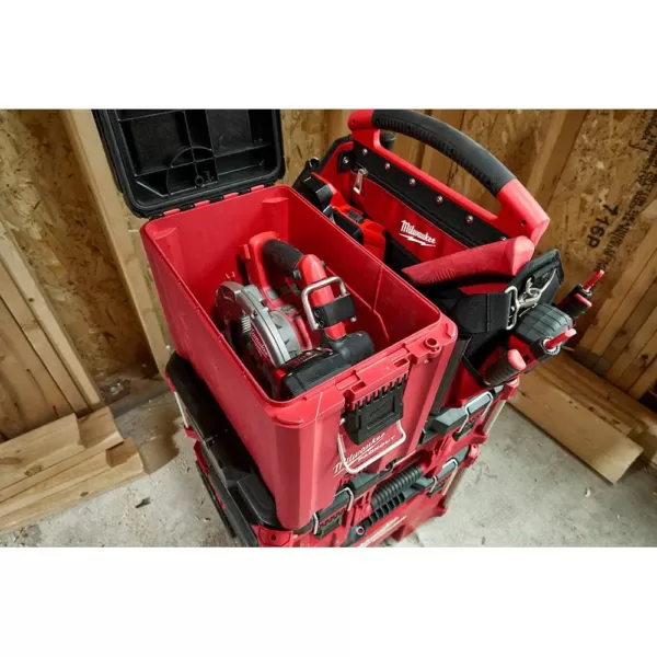 Milwaukee M18 18-Volt Lithium-Ion Brushless Cordless 7-1/4 in. Circular Saw Kit and PACKOUT 10 in. Compact Tool Box