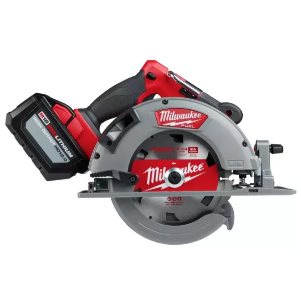 Milwaukee M18 FUEL 18-Volt Lithium-Ion Brushless Cordless 7-1/4 in. Circular Saw Kit with One 12.0Ah Battery, Charger, Tool Bag