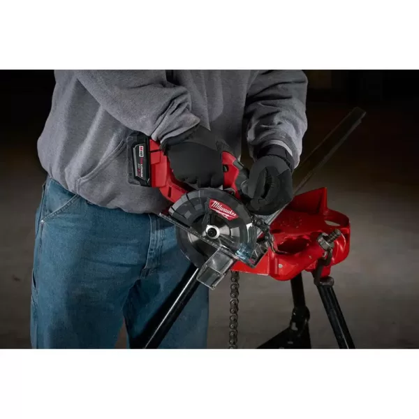 Milwaukee M18 FUEL 18-Volt Lithium-Ion Brushless Cordless 5-3/8 in. Metal Saw Kit with Extra Metal Cutting Blade