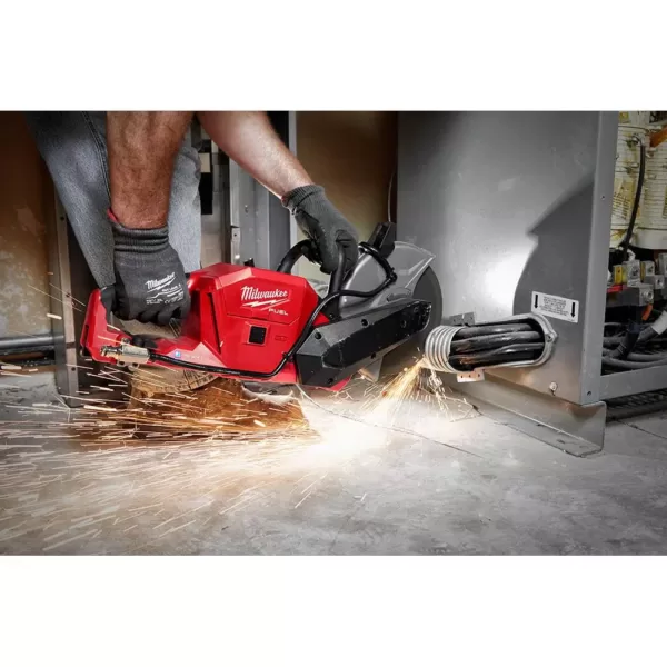 Milwaukee M18 FUEL ONE-KEY 18-Volt Lithium-Ion Brushless Cordless 9 in. Cut Off Saw Kit with Switch Tank Backpack Water Supply Kit