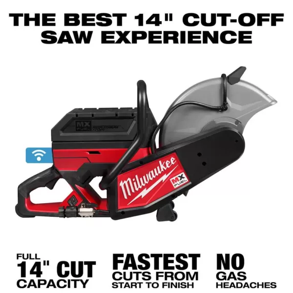 Milwaukee MX FUEL Lithium-Ion Cordless 14 in. Cut Off Saw Kit with (2) Batteries and Charger