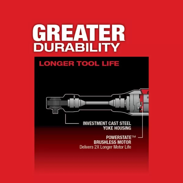 Milwaukee M12 FUEL 12-Volt Lithium-Ion Brushless Cordless 1/4 in. Extended Reach Ratchet Kit with One 2.0 Ah Batteries