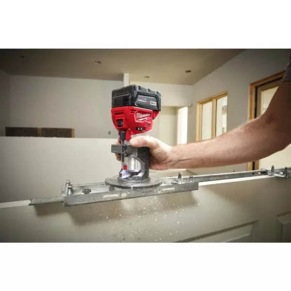 Milwaukee M18 FUEL 18-Volt Lithium-Ion Brushless Cordless Compact Router and Barrel Grip Jig Saw Set (Tool-Only)