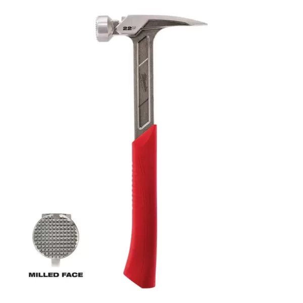 Milwaukee 22 oz. Milled Face Framing Hammer with Hammer Loop