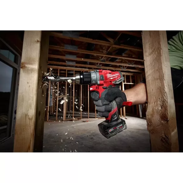 Milwaukee M12 FUEL 12-Volt Lithium-Ion Brushless Cordless 1/2 in. Hammer Drill Kit with 2.0 Ah Battery and Bag