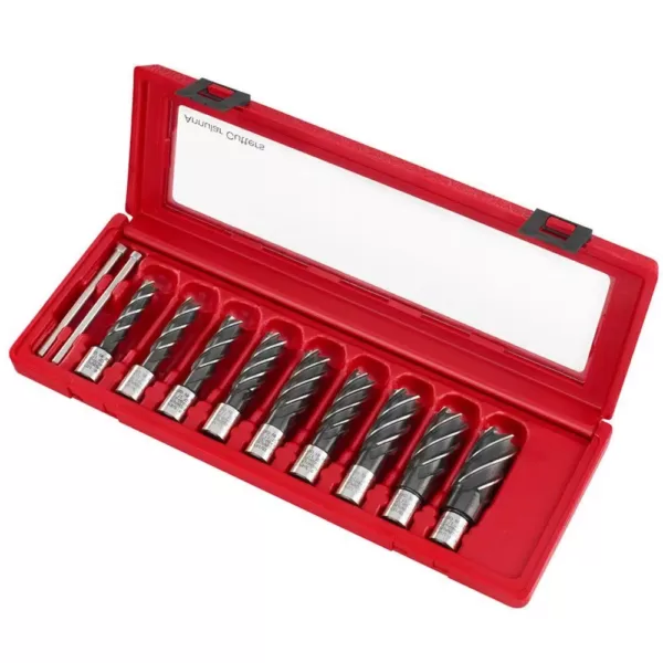 Milwaukee High Speed Steel Annular Cutter Kit With 3/4 in. Weldon Shank(9-Piece)