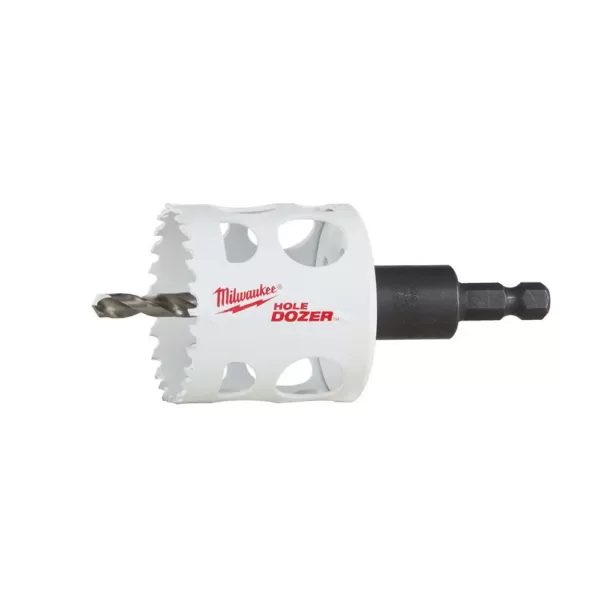 Milwaukee 2 in. Hole Dozer Bi-Metal Hole Saw with 3/8 in. Arbor & Pilot Bit