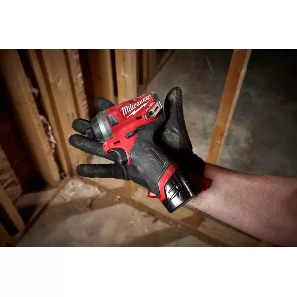 Milwaukee M12 FUEL 12-Volt Lithium-Ion Brushless Cordless 1/4 in. Hex Impact Driver (Tool-Only)