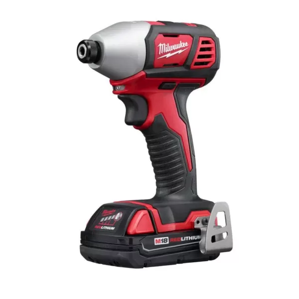 Milwaukee M18 18-Volt Lithium-Ion Cordless 1/4 in. Impact Driver Kit with(2) 1.5Ah Batteries, Charger, Hard Case