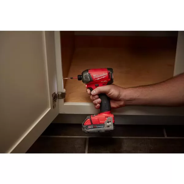 Milwaukee M18 FUEL SURGE 18-Volt Lithium-Ion Brushless Cordless 1/4 in. Hex Impact Driver Compact Kit w/(2) 2.0Ah Batteries, Case