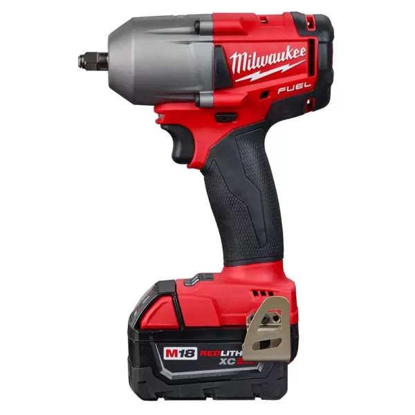 Milwaukee M18 FUEL 18-Volt Lithium-Ion Mid Torque Brushless Cordless 3/8 in. Impact Wrench W/ Friction Ring W/(2) 5.0Ah Batteries