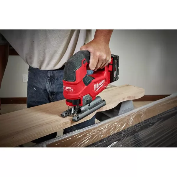 Milwaukee M18 FUEL 18-Volt Lithium-Ion Brushless Cordless Jig Saw and 7-1/4 in. Circular Saw with (2) 6.0Ah Batteries