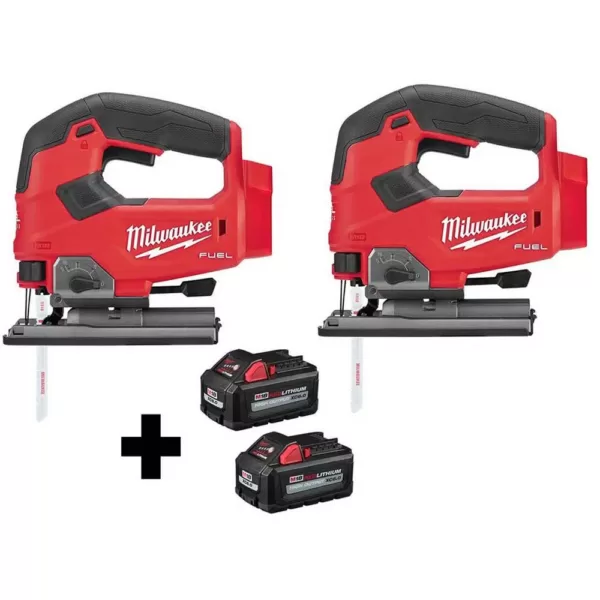 Milwaukee M18 FUEL 18-Volt Lithium-Ion Brushless Cordless Jig Saw (2-Tool) with (2) 6.0Ah Batteries