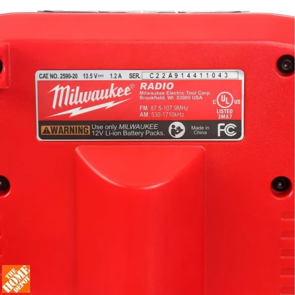 Milwaukee M12 12-Volt Lithium-Ion Cordless Job-Site Radio (Tool-Only)