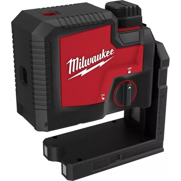 Milwaukee Green 100 ft. 3-Point Rechargeable Laser Level with REDLITHIUM Lithium-Ion USB Battery and Charger