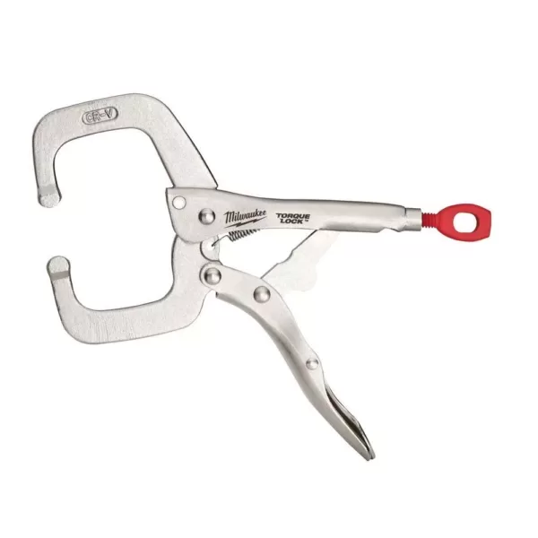 Milwaukee 6 in. Torque Lock Locking C-Clamp with Regular Jaws