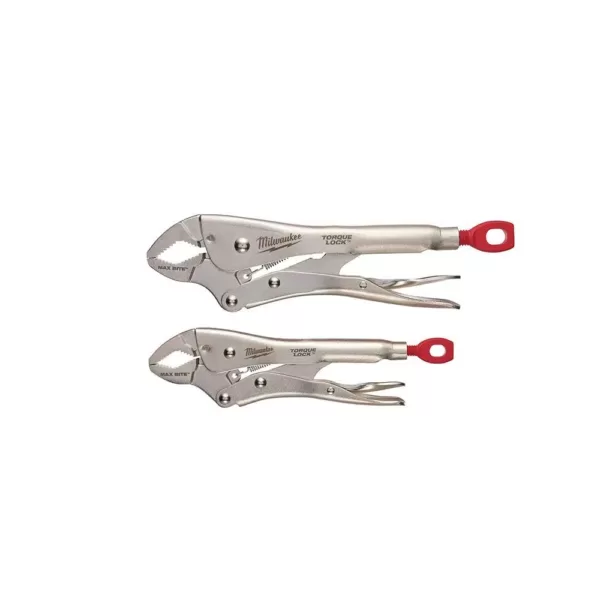 Milwaukee 7 in. and 10 in. Curve Torque Lock Locking Pliers Set (2-Piece)