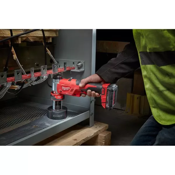 Milwaukee M18 18-Volt Lithium-Ion 1/2 in. to 4 in. Force Logic 6 Ton Cordless Knockout Tool Kit with FUEL Bandsaw