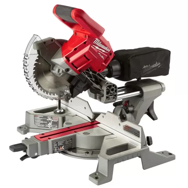 Milwaukee M18 FUEL 18-Volt Lithium-Ion Brushless 7-1/4 in. Cordless Dual Bevel Sliding Compound Miter Saw with Compact Router